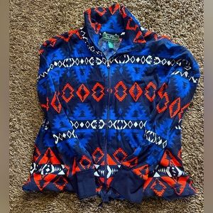 Lauren Ralph Lauren Active LRL Women's Aztec Sweater Full Zip Size Petite
